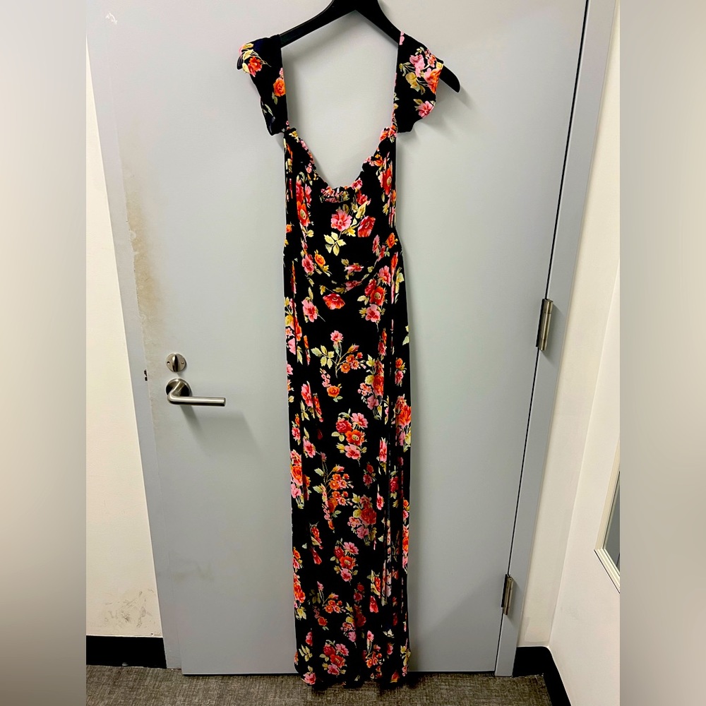 FLYNN SKYE off shoulder maxi wrap dress. Size small.